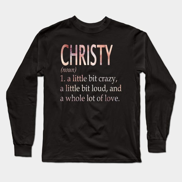 Christy Girl Name Definition Long Sleeve T-Shirt by ThanhNga